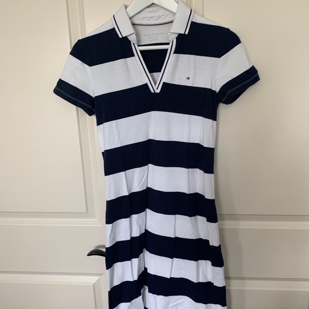 Tommy Hilfiger Polo Striped Dress (Navy/White)